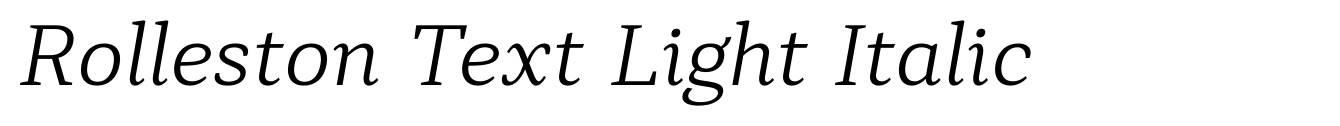 Rolleston Text Light Italic image